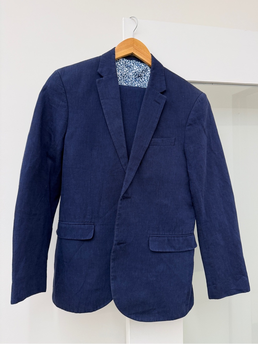 Men's H&M Blue Linen Suit